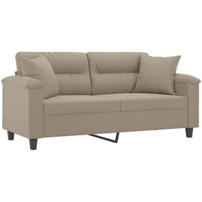 Vidaxl 2-Sitzer Sofa Taupe Mikrofaser 140cm Vidaxl 2-Sitzer Sofa Taupe Mikrofaser 140cm