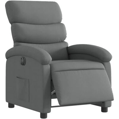 vidaXL Elektrischer Relaxsessel Dunkelgrau mit Massage vidaXL Elektrischer Relaxsessel Dunkelgrau mit Massage