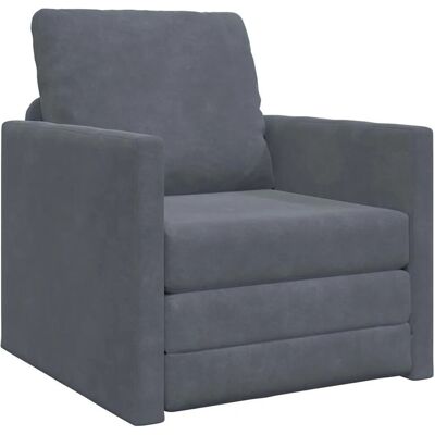 Vidaxl - Samtsofa auf Boden 74x77x81 cm Dunkelgrau - Sofa Vidaxl - Samtsofa auf Boden 74x77x81 cm Dunkelgrau - Sofa
