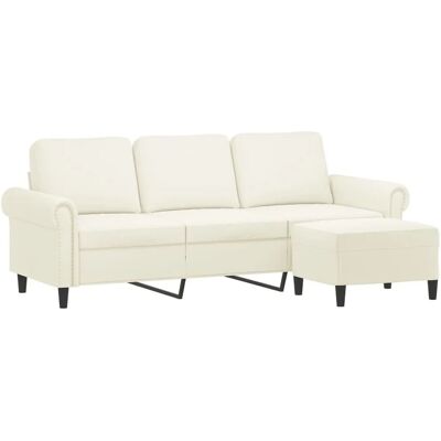 vidaXL 3-Sitzer-Sofa mit Hocker - Lounge-Möbel vidaXL 3-Sitzer-Sofa mit Hocker - Lounge-Möbel
