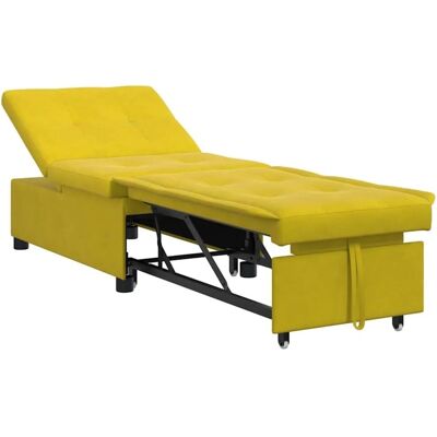 vidaXL Schlafsofa Gelb 194 x 67 x 82 cm Samt 42008601 vidaXL Schlafsofa Gelb 194 x 67 x 82 cm Samt 42008601