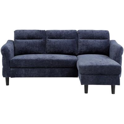 Vente-unique Schlafsofa Vanersi Marineblau 206 cm Vente-unique Schlafsofa Vanersi Marineblau 206 cm