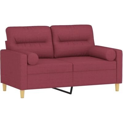 vidaXL Rote 2-Sitzer Couch mit Kissen - Sofa vidaXL Rote 2-Sitzer Couch mit Kissen - Sofa