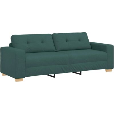 Vidaxl Dunkelgrünes Stoffsofa 3-Sitzer - Sofa Vidaxl Dunkelgrünes Stoffsofa 3-Sitzer - Sofa