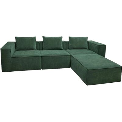 MCW L-Sofa O54 Erweiterbar Modular Rechts/links Stoff/Textil 63x270x190cm Grün MCW L-Sofa O54 Erweiterbar Modular Rechts/links Stoff/Textil 63x270x190cm Grün