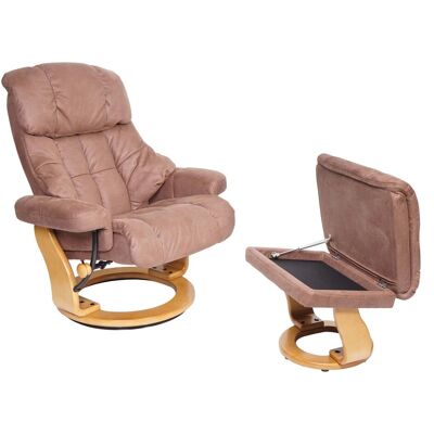 MCA Relaxsessel Calgary XXL 180kg Belastbar Stoff/Textil Braun Gestell Naturbraun MCA Relaxsessel Calgary XXL 180kg Belastbar Stoff/Textil Braun Gestell Naturbraun