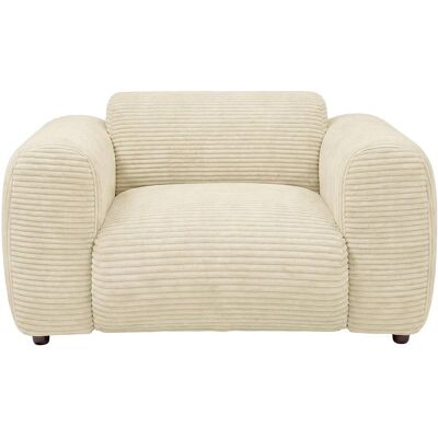 Vente-unique Sessel Mit Gerader Rückenlehne Pogni Beige 130 cm Vente-unique Sessel Mit Gerader Rückenlehne Pogni Beige 130 cm