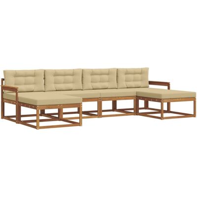 vidaXL Sofa Set mit Kissen 16-Tlg Natur und Beige 3367956 vidaXL Sofa Set mit Kissen 16-Tlg Natur und Beige 3367956