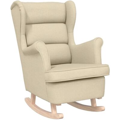 vidaXL Schaukelsessel Creme 74x90x102 cm Stoff 4016926 vidaXL Schaukelsessel Creme 74x90x102 cm Stoff 4016926
