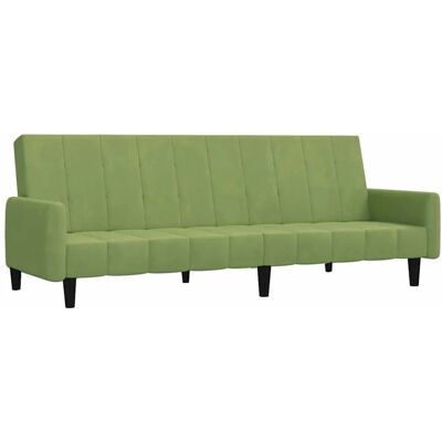 VIDAXL Hellgrüner Samtvelours 2-Sitzer Schlafsofa VIDAXL Hellgrüner Samtvelours 2-Sitzer Schlafsofa