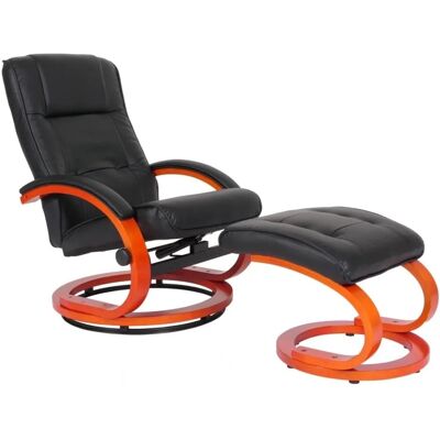 MCW Relaxsessel Aprilia mit Hocker Schwarz MCW Relaxsessel Aprilia mit Hocker Schwarz