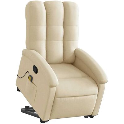 vidaXL Relaxsessel Mit Aufstehhilfe Stoff Creme - Massagesessel vidaXL Relaxsessel Mit Aufstehhilfe Stoff Creme - Massagesessel