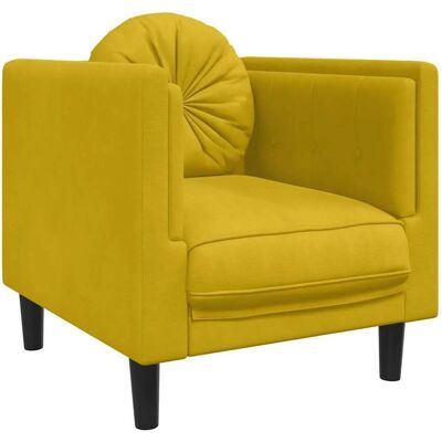 VidaXL Sessel - Gelber Samt - Modern & Bequem VidaXL Sessel - Gelber Samt - Modern & Bequem