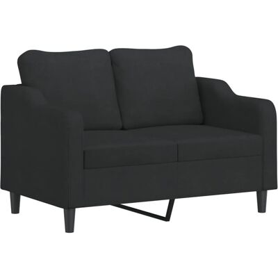 vidaXL Zwei-Sitzer Schwarz Stoffsofa - Sofa vidaXL Zwei-Sitzer Schwarz Stoffsofa - Sofa