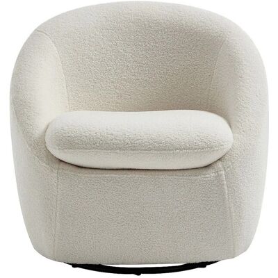 Vente-unique Sessel Mit Gerader Rückenlehne Netalio Weiß 78 cm Vente-unique Sessel Mit Gerader Rückenlehne Netalio Weiß 78 cm