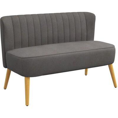 HOMCOM - Doppelsofa 2-Sitzer - Dunkelgrau - Sofa HOMCOM - Doppelsofa 2-Sitzer - Dunkelgrau - Sofa