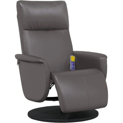 VidaXL Grauer Massage-Sessel mit Hocker - Relaxsessel VidaXL Grauer Massage-Sessel mit Hocker - Relaxsessel