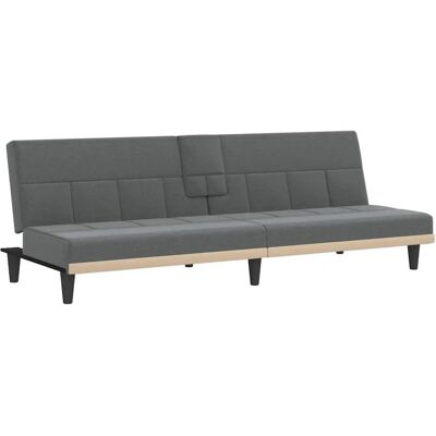 Nnevl Dunkelgraues Stoff Schlafsofa mit Getränkehaltern - Schlafsofa Nnevl Dunkelgraues Stoff Schlafsofa mit Getränkehaltern - Schlafsofa