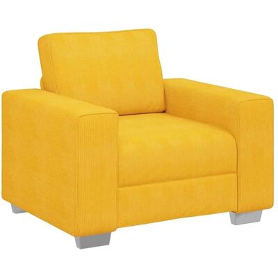 vidaXL Sessel Hellgelb 100x77x82 cm Cordstoff 4105191 vidaXL Sessel Hellgelb 100x77x82 cm Cordstoff 4105191