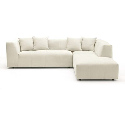 Maison Céphy Großes Richtiges Ecksofa - Samt & Polyester - 6 Sitze Maison Céphy Großes Richtiges Ecksofa - Samt & Polyester - 6 Sitze