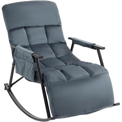 DELUKE Schaukelstuhl JULIA Indoor 61x100x66cm Samt Dunkelgrau Liegestuhl Relaxstuhl Sofastuhl DELUKE Schaukelstuhl JULIA Indoor 61x100x66cm Samt Dunkelgrau Liegestuhl Relaxstuhl Sofastuhl