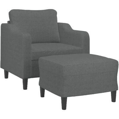 VIDAXL Sessel mit Fußhocker - Langlebige Stoffpolsterung, Modern VIDAXL Sessel mit Fußhocker - Langlebige Stoffpolsterung, Modern