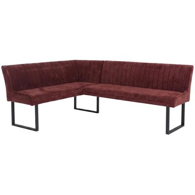 MCW Eckbank O82 Öko-Tex Chenille Stoff/Textil Metall 159x210cm Rot MCW Eckbank O82 Öko-Tex Chenille Stoff/Textil Metall 159x210cm Rot