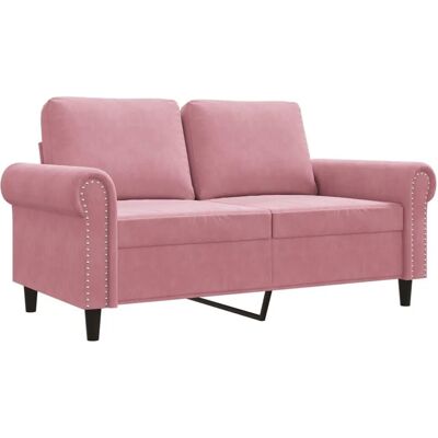 vidaXL 2-Sitzer-Sofa Rosa 120 cm Samt 359522 vidaXL 2-Sitzer-Sofa Rosa 120 cm Samt 359522