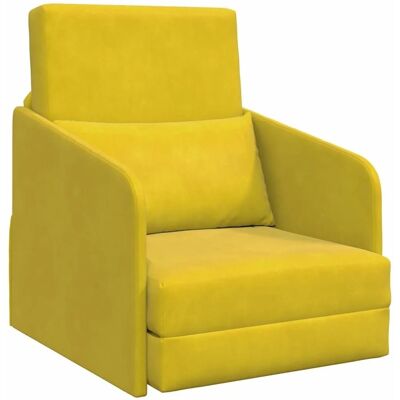 VidaXL Gelbes 2-in-1 Schlafsofa - Moderner Stil VidaXL Gelbes 2-in-1 Schlafsofa - Moderner Stil
