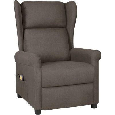 vidaXL Massagesessel Braun Stoff 348520 vidaXL Massagesessel Braun Stoff 348520