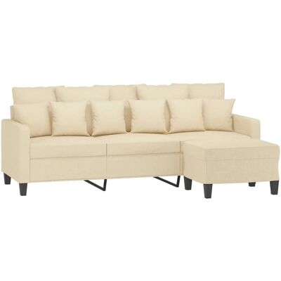vidaXL 3-Sitzer Sofa mit Fußhocker - Wohnzimmermöbel vidaXL 3-Sitzer Sofa mit Fußhocker - Wohnzimmermöbel