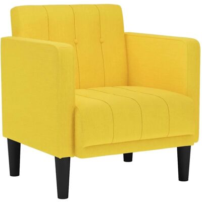 vidaXL Sessel mit Hellgelbem Stoff - Komfortabel & Stilvoll vidaXL Sessel mit Hellgelbem Stoff - Komfortabel & Stilvoll