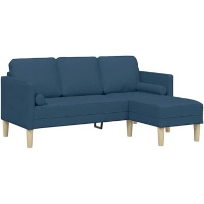 Vidaxl Blaues L-Form 3-Sitzer Sofa - Sofa Vidaxl Blaues L-Form 3-Sitzer Sofa - Sofa