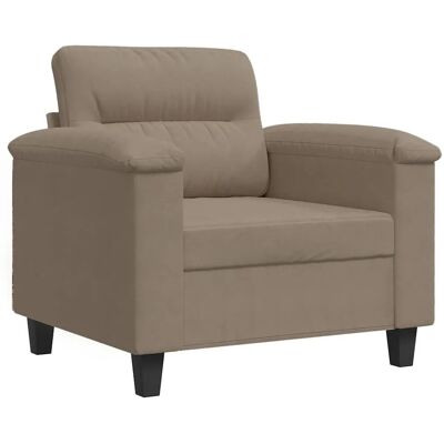 vidaXL Sessel - Taupe Mikrofaserstoff - 90x77x80 cm vidaXL Sessel - Taupe Mikrofaserstoff - 90x77x80 cm