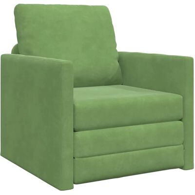 vidaXL Schlafsofa 60cm Hellgrün Samt 4106619 vidaXL Schlafsofa 60cm Hellgrün Samt 4106619