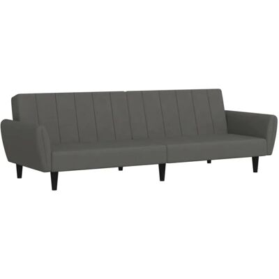 vidaXL Schlafsofa Dunkelgrau - 2-in-1 Samtsofa & Bett vidaXL Schlafsofa Dunkelgrau - 2-in-1 Samtsofa & Bett