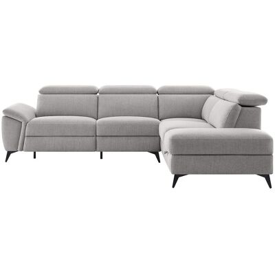 Vente-unique Relaxsofa Cadilo Hellgrau 279 cm Vente-unique Relaxsofa Cadilo Hellgrau 279 cm