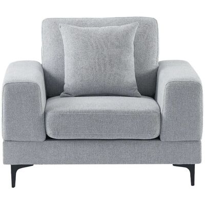 Vente-unique Sessel Mit Gerader Rückenlehne Jamolo Hellgrau 107 cm Vente-unique Sessel Mit Gerader Rückenlehne Jamolo Hellgrau 107 cm