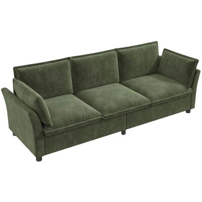 Merax Sofa 3 Sitzer XXXL Chenille Weiche Polster Grün Merax Sofa 3 Sitzer XXXL Chenille Weiche Polster Grün