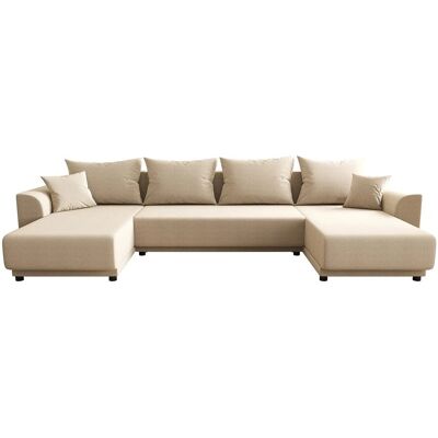Vente-unique Schlafsofa Nessaro Beige 311 cm Vente-unique Schlafsofa Nessaro Beige 311 cm