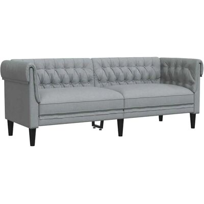 vidaXL Sofa Hellgrau 201,5 x 74,5 x 74,5 cm Polyester 42013010 vidaXL Sofa Hellgrau 201,5 x 74,5 x 74,5 cm Polyester 42013010