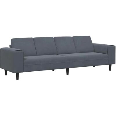 vidaXL Wohnzimmer Couch Dunkelgrau 250 x 77 x 76 cm 3335092 vidaXL Wohnzimmer Couch Dunkelgrau 250 x 77 x 76 cm 3335092