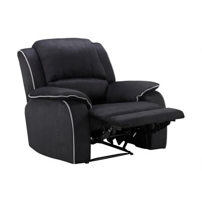 Vente-unique Relaxsessel Hernani Schwarz 100 cm Vente-unique Relaxsessel Hernani Schwarz 100 cm