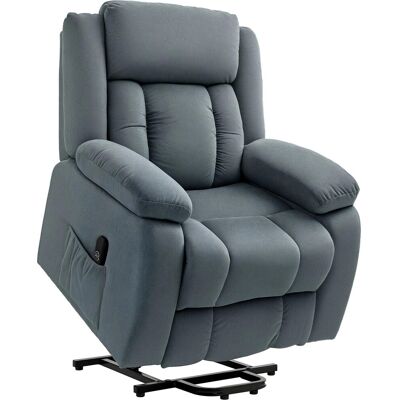 HOMCOM Fernsehsessel mit Aufstehhilfe Polyester Stahl Grau 92B x 94T x 105H cm HOMCOM Fernsehsessel mit Aufstehhilfe Polyester Stahl Grau 92B x 94T x 105H cm