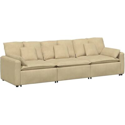 vidaXL Modulares Sofa - Hellgrün Grau - Wohnzimmermöbel vidaXL Modulares Sofa - Hellgrün Grau - Wohnzimmermöbel