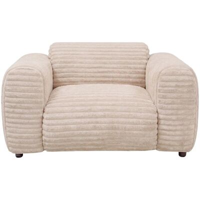 Vente-unique Sessel Mit Gerader Rückenlehne Pogni Beige 130 cm Vente-unique Sessel Mit Gerader Rückenlehne Pogni Beige 130 cm