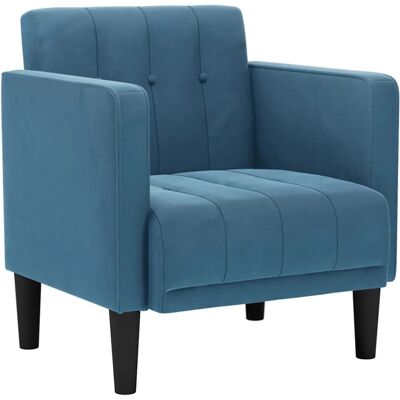 vidaXL Sofa mit Samt Blau 53 cm Supportiv Sessel vidaXL Sofa mit Samt Blau 53 cm Supportiv Sessel