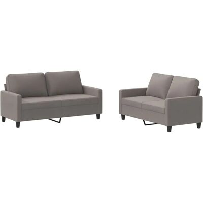 vidaXL 2+2 Sofa-Set - Taupe - Wohnzimmermöbel vidaXL 2+2 Sofa-Set - Taupe - Wohnzimmermöbel