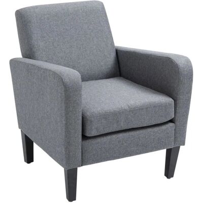 HOMCOM Einzelsessel Relaxsessel Holzfüße Leinenstoff 66 x 72 x 74 cm HOMCOM Einzelsessel Relaxsessel Holzfüße Leinenstoff 66 x 72 x 74 cm