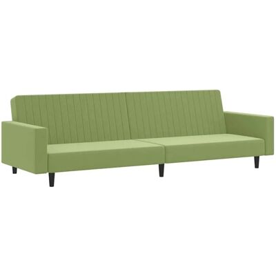 maisonchic Hellgrüner Samt 2-Sitzer Schlafsofa - Schlafsofa maisonchic Hellgrüner Samt 2-Sitzer Schlafsofa - Schlafsofa
